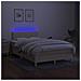 Letto a Molle con Materasso e LED Crema 120x190 cm in Tessuto - Foto miniatura 5