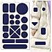 Kit Di 10 Toppe Autoadesive Impermeabili In Nylon Per Riparazione Giacche A Vento Darkblue - Foto miniatura 2