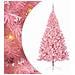 Albero di Natale artificiale con luci integrate Rosa 210 cm PVC - Foto miniatura 1