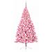 Albero di Natale artificiale con luci integrate Rosa 210 cm PVC - Foto miniatura 4