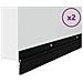 Spazzole per porte a vite 2 pcs Nero 100 cm Lega di alluminio - Foto miniatura 3