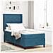 Letto a molle con testiera Blu 90 x 190 cm Velluto - Foto miniatura 2