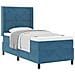 Letto a molle con testiera Blu 90 x 190 cm Velluto - Foto miniatura 3