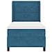 Letto a molle con testiera Blu 90 x 190 cm Velluto - Foto miniatura 7