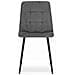 PYRA CHAIR Sedia in velluto grigio scuro dal design moderno per il soggiorno - Foto miniatura 2