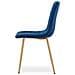 Sedia TURIN - Velluto blu navy con gambe color legno x 1 - Foto miniatura 4