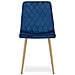 Sedia TURIN - Velluto blu navy con gambe color legno x 1 - Foto miniatura 2
