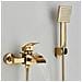 Rubinetto per vasca, Blackswan, tipo M94, modello oro lucido con bocca a cascata, misura 21 cm - Foto miniatura 4