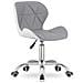 Sedia da ufficio ergonomica Avola, ecopelle, altezza regolabile, grigio /bianco, carico massimo 110 kg - Foto miniatura 5