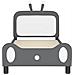 Struttura letto bambini con testata Grigio Chiaro 80 x 160 cm - Foto miniatura 5