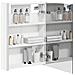 Mobiletto per specchio da bagno Bianco 43 x 11,5 x 60,5 cm - Foto miniatura 3