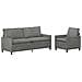 Set di divani 2 pcs Grigio Scuro Velluto - Foto miniatura 1