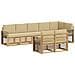 Set di divani da esterno 8 pcs Bianco e Beige - Foto miniatura 1