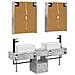 Set di Armadi da Bagno 5 pcs Grigio Cemento 53 x 15,5 x 70 cm - Foto miniatura 8
