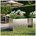 Vaso da giardino Argento 80 x 20 x 49 cm Acciaio Inox - Foto miniatura 2