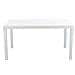 Set Tavolo Da Giardino Rettangolare Fisso Cm 150 X 90 Con 6 Sedie In Wicker Stampato Bianco Da Esterno Giardino - Foto miniatura 2