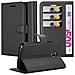 Custodia Compatibile Con Wiko Sunny 3 Mini In Nero Carbone - Coperchio Protettiva Con Chiusura Magnetica, Funzione Stand E Tasca Per Le Carte - Foto miniatura 1