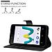 Custodia Compatibile Con Wiko Sunny 3 Mini In Nero Carbone - Coperchio Protettiva Con Chiusura Magnetica, Funzione Stand E Tasca Per Le Carte - Foto miniatura 5