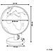 Mappamondo Argento 28 Cm Cabot - Foto miniatura 2