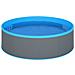 Piscina Fuori Terra con Skimmer e Pompa Sospesi 350x90cm Grigia - Foto miniatura 7