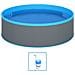 Piscina Fuori Terra con Skimmer e Pompa Sospesi 350x90cm Grigia - Foto miniatura 1