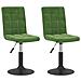 Sedie Da Pranzo Girevoli 2 Pz Verde Scuro In Velluto - Foto miniatura 2