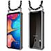 Catena Di Telefoni Cellulari Compatibile Con Samsung Galaxy A20e In Camouflage - Coperchio Protettivo In Silicone Con Anelli D'argento, Cinturino In Corda E Custodia Staccabile - Foto miniatura 8