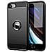 Cadorabo Custodia Compatibile Con Apple Iphone Se 2020 In Brushed Nero - Coperchio Protettivo In Silicone Tpu Flessibile In Look Acciaio Inossidabile-fibra Di Carbonio - Foto miniatura 1