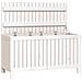 Contenitore Da Giardino Bianco 115x49x60 Cm Legno Massello Pino - Foto miniatura 1