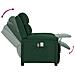Poltrona Massaggiante Elettrica Verde Scuro In Tessuto - Foto miniatura 8