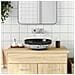 Lavabo Da Appoggio Nero E Blu Rotondo F41x14 Cm Ceramica - Foto miniatura 1