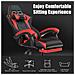 Sedia Da Gaming Con Poggiapiedi, Ergonomica, Per Gamer, Con Cuscino Lombare E Poggiatesta, Regolabile In Altezza, Sedia Per Computer, Per Ufficio, Per Adulti, Ragazze E Ragazzi - Red - Foto miniatura 3
