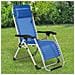 Sedia Giardino Poltrona Relax Pieghevole Big Gravita Zero Metallo Tessuto Blu - Foto miniatura 1