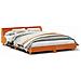 Letto Senza Materasso Marrone Cera 120x200 Cm In Legno Di Pino - Foto miniatura 2