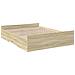 Giroletto Cassetti Rovere Sonoma 160x200 Cm Legno Multistrato - Foto miniatura 3
