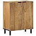 Credenze 3 Pz Marrone 60x33x75 Cm In Legno Massello Di Mango - Foto miniatura 3
