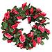 Ghirlande Fiori Artificiali Natale 6 Pz Rosa Rossa 250 Cm - Foto miniatura 2
