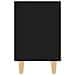 Comodino Con Gambe In Legno Massello Nero 40x30x50 Cm - Foto miniatura 4