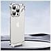 Custodia Con Cornice In Metallo Unica + Pellicola Per Obiettivo Per Iphone 12 Pro Silver - Foto miniatura 3