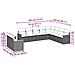 Set Divani da Giardino 10pz con Cuscini in Polyrattan Nero - Foto miniatura 3
