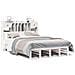 Letto Libreria senza Materasso Bianco 140x200 cm Legno di Pino - Foto miniatura 1