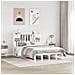 Letto Libreria senza Materasso Bianco 140x200 cm Legno di Pino - Foto miniatura 2