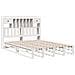 Letto Libreria senza Materasso Bianco 140x200 cm Legno di Pino - Foto miniatura 3