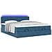 Pouf Letto con Materassi e LED Blu Scuro 200x200cm Velluto - Foto miniatura 6