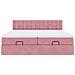 Struttura Letto Pouf con Materassi Rosa 180x200 cm Velluto - Foto miniatura 7
