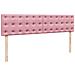Struttura Letto Pouf con Materassi Rosa 180x200 cm Velluto - Foto miniatura 9