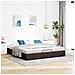 Struttura Letto Pouf senza Materasso 200x200 cm in Tessuto - Foto miniatura 3