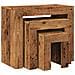 Tavolini Impilabili 3 pz Legno Antico in Truciolato - Foto miniatura 7