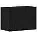 Mobile TV Rovere Nero 60x30x41 cm in Legno Massello - Foto miniatura 1