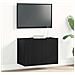 Mobile TV Rovere Nero 60x30x41 cm in Legno Massello - Foto miniatura 2